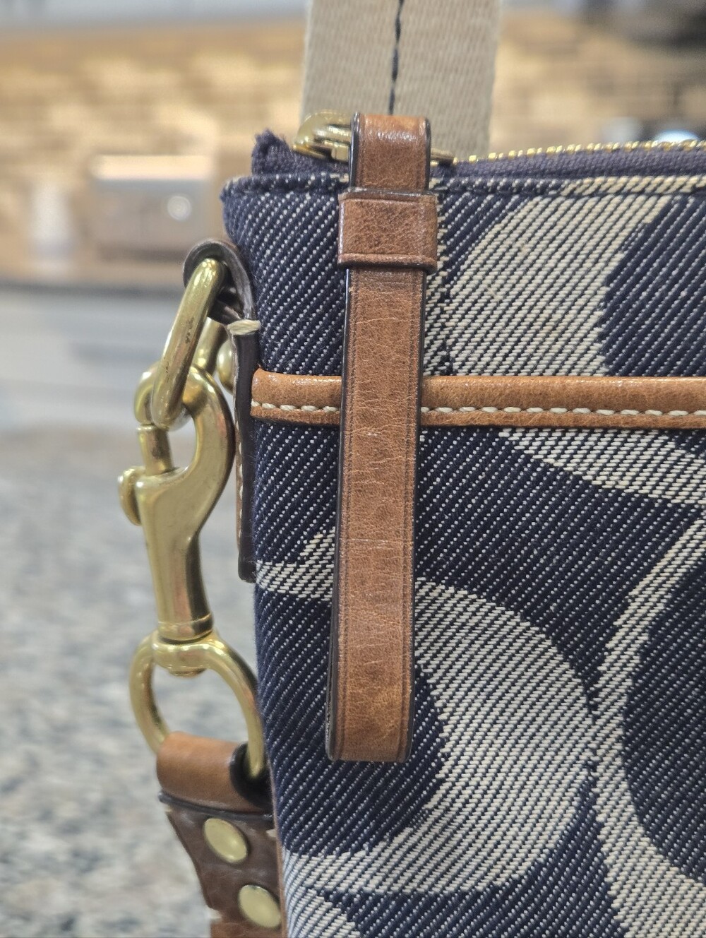 Coach Denim Signature Swingpack Crossbody Bag - Picture 5 of 14
